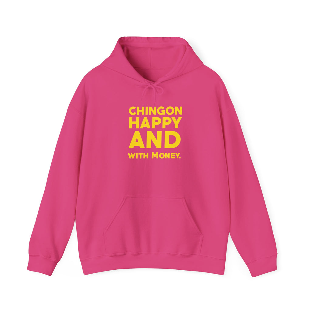 "Chingon, Happy and with Money" Unisex Heavy Blend™ Hooded Sweatshirt
