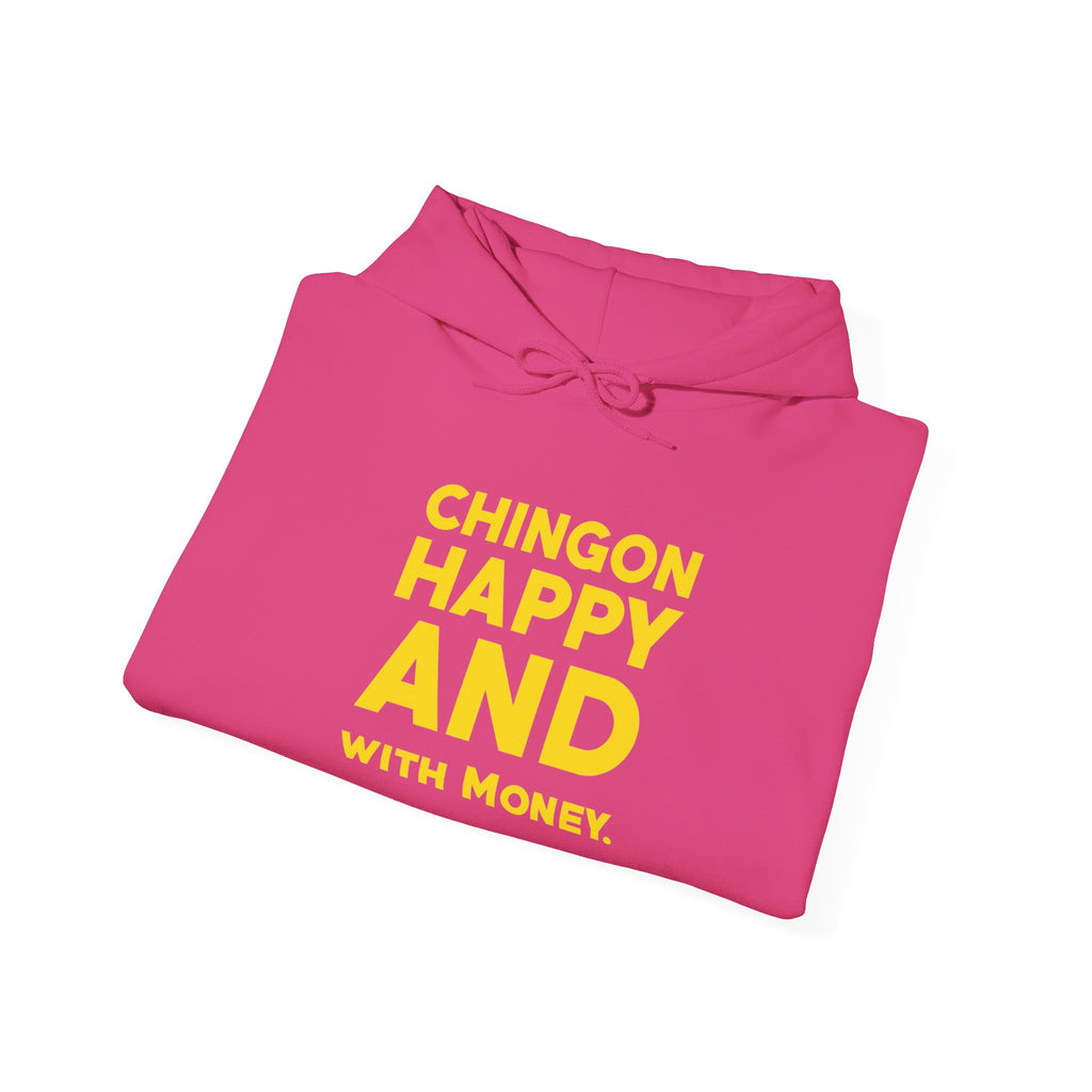 "Chingon, Happy and with Money" Unisex Heavy Blend™ Hooded Sweatshirt